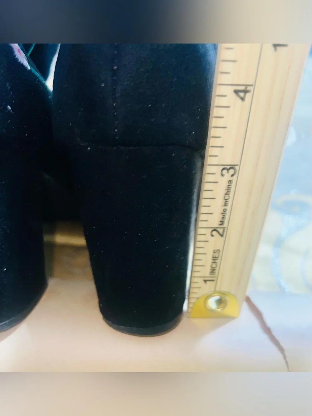 Chase & Chloe Black Floral Embroidered Ankle Booties Size 10